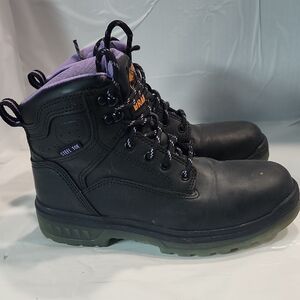 Brahma Combustion Womens Black Steel Toe Work Boots - sz. 6